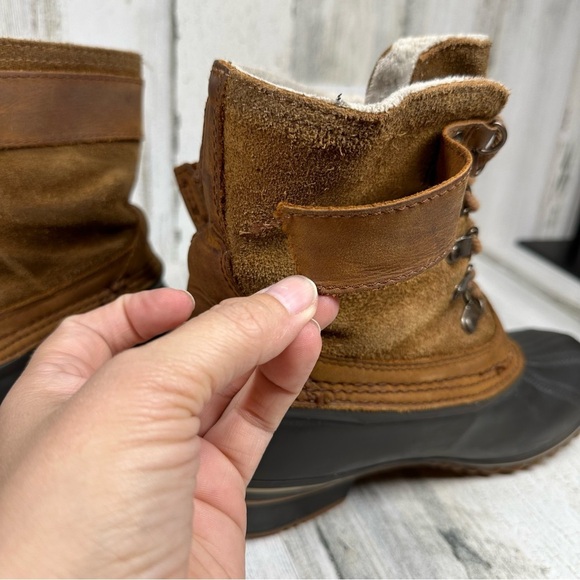 Sorel Women's Winter Fancy Lace Up II Mid Calf Brown Black Boots #1329 - Picture 10 of 10